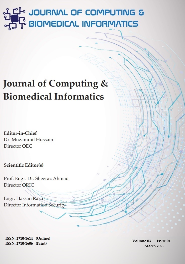 					View Vol. 4 No. 01 (2022): Journal of Computing & Biomedical Informatics
				